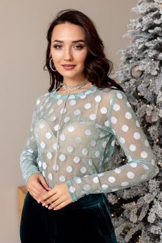 Лонгслив АВ-08 горох на мяте