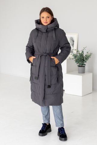 Полупальто J22D073CW темно-серый