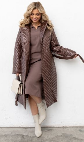 Тренчкот К-73010 коричневый